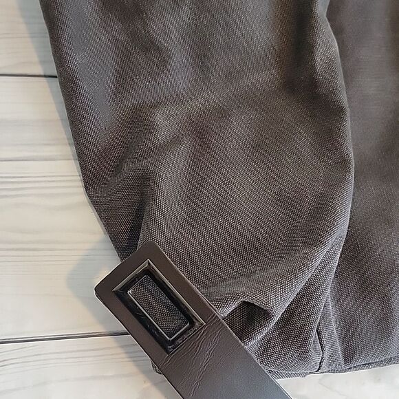 Canvas tote bag large capacity - solid grey oversized - Picture 9 of 11
